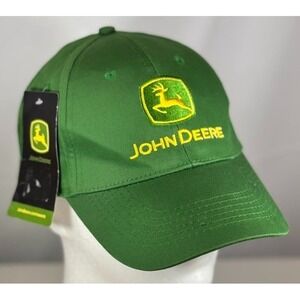 John Deere Green Tractor Logo Hat Snapback Cap Tri County Equipment NWT OSFM JD2